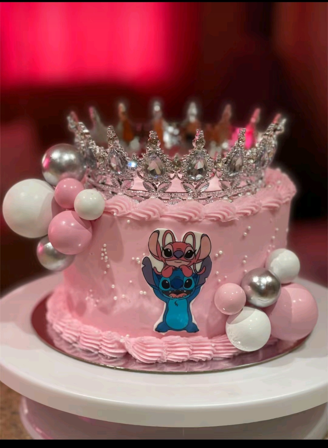 Pink Crown Cake