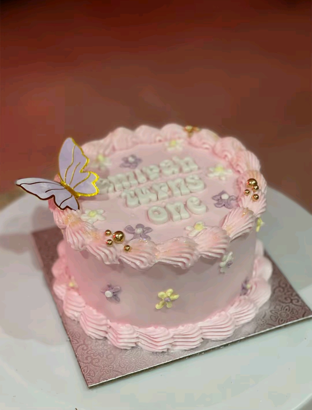 Pink Butterfly Cake